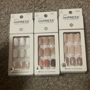 imPRESS Nudes and Tuxedo Press-On Nail Trio